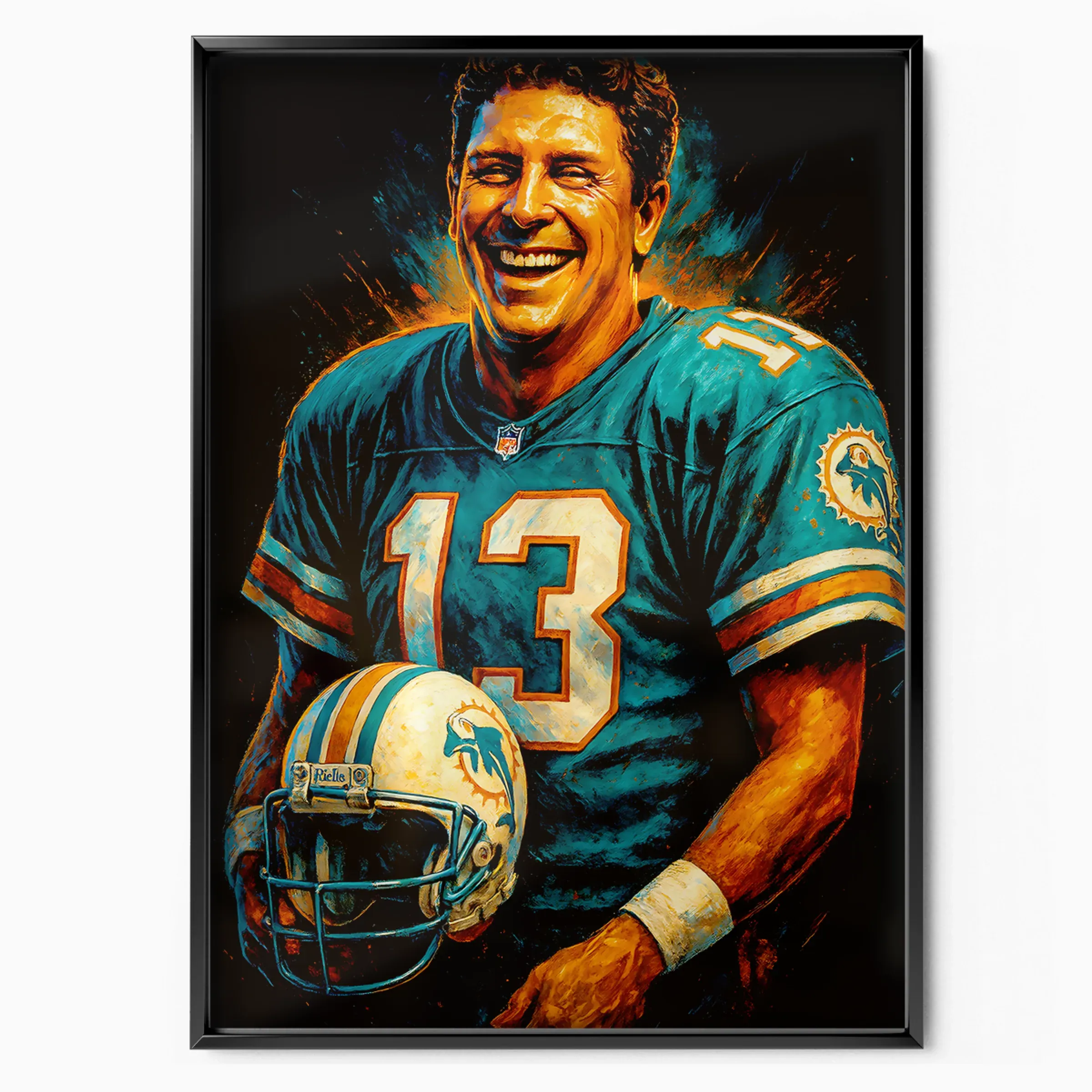 Dan Marino Poster - Dolphins Portrait poster, museum grade matte print