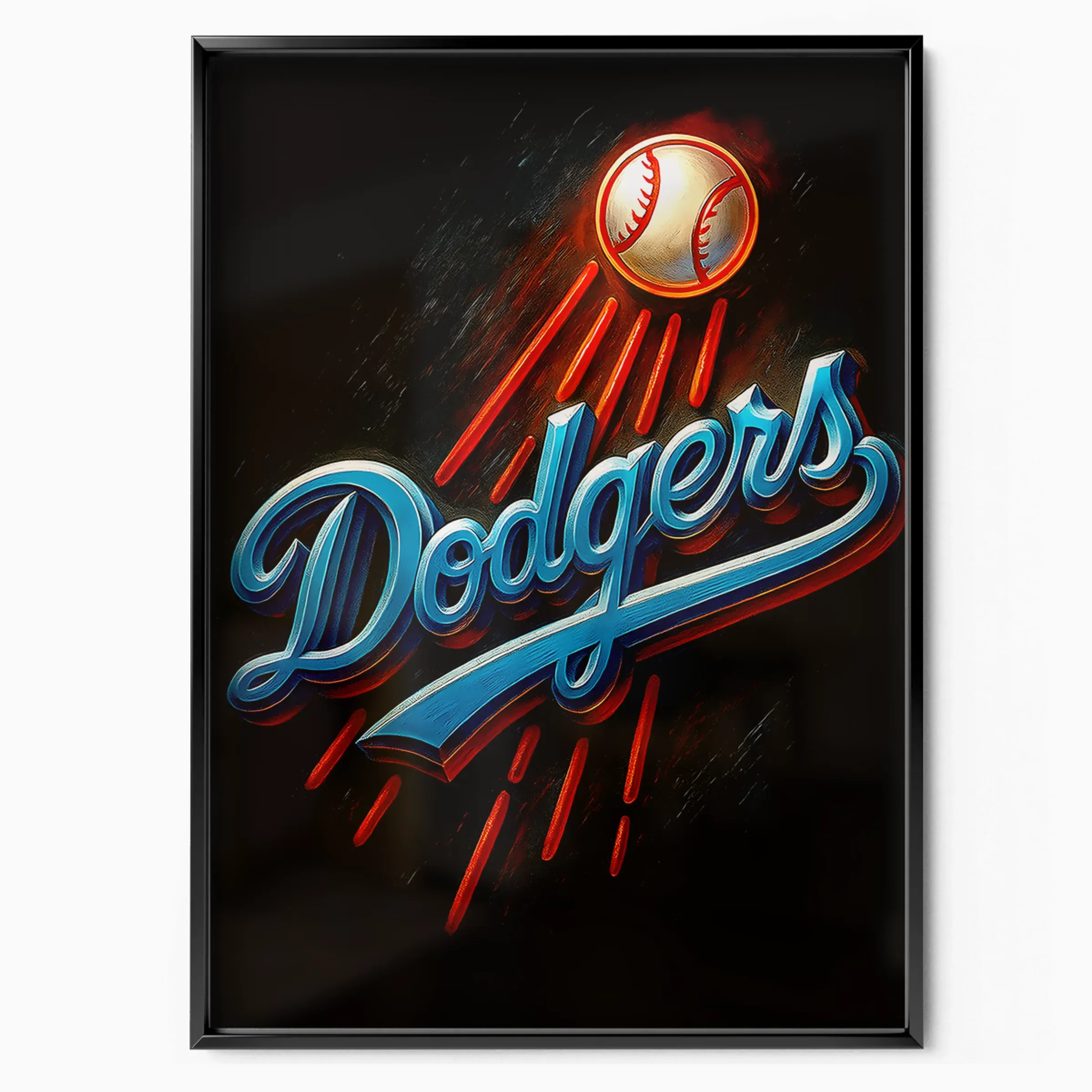 Los Angeles Dodgers Poster - Script Emblem poster, museum grade matte print