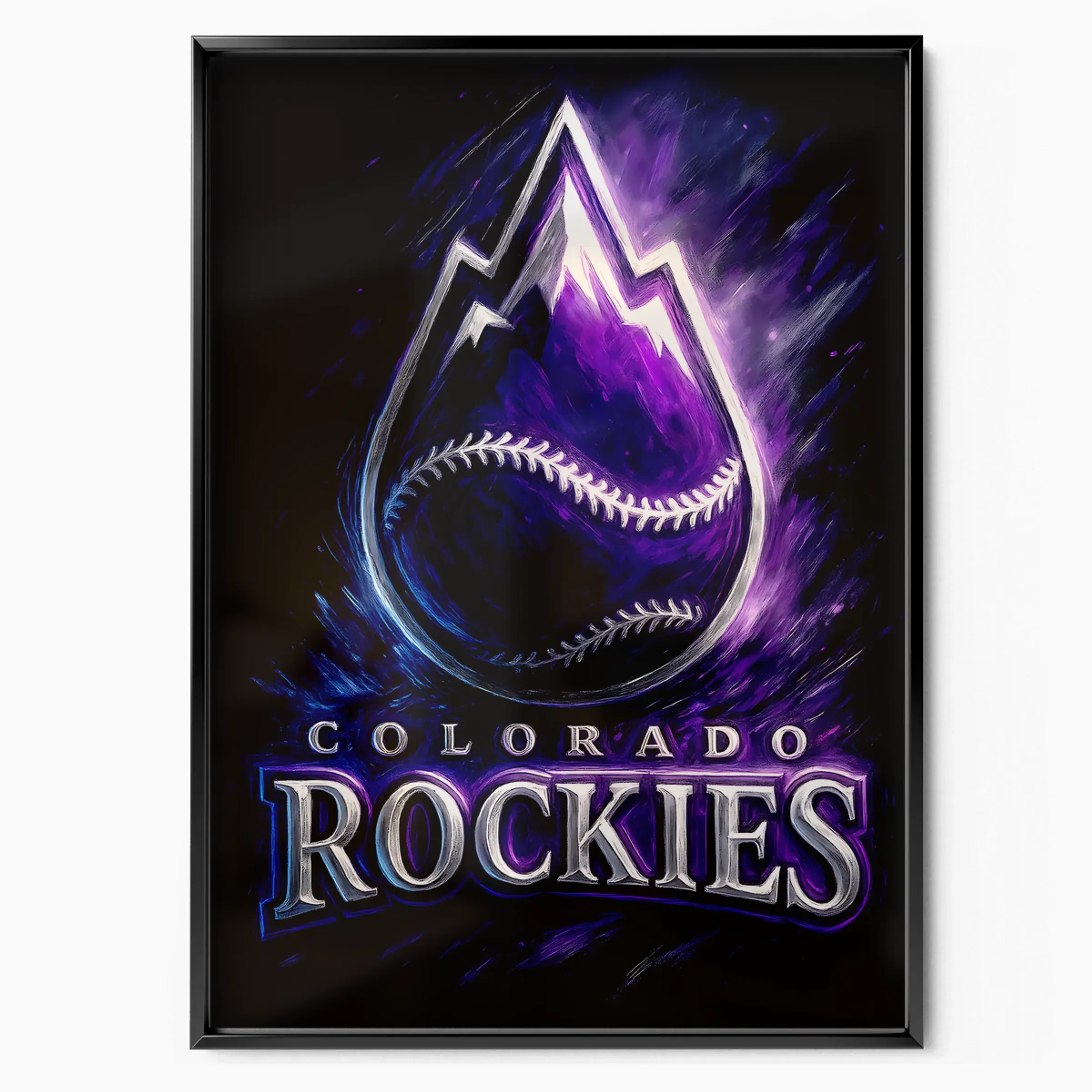 Colorado Rockies Poster - Raindrop Emblem poster, museum grade matte print