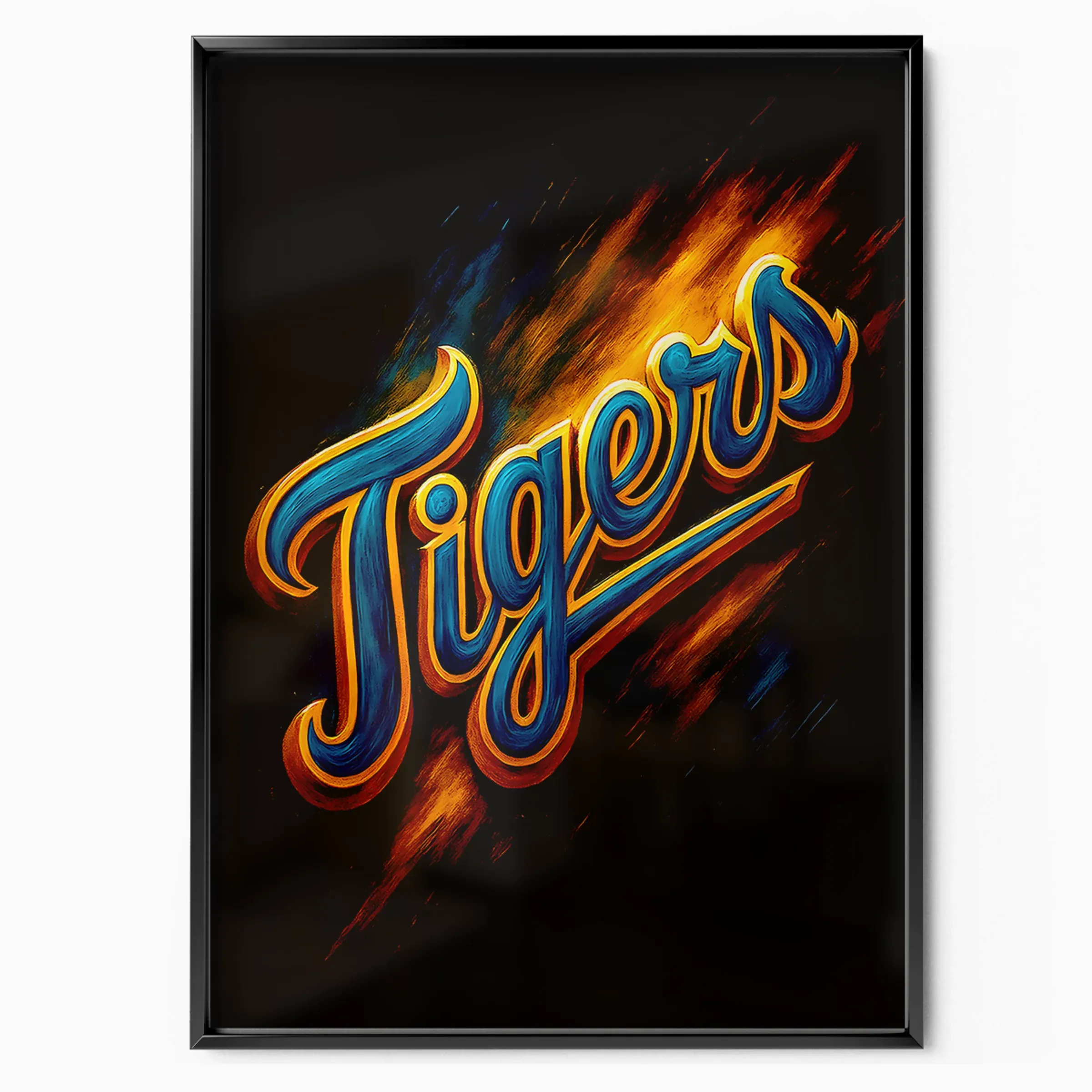 Detroit Tigers Poster - Script poster, museum grade matte print