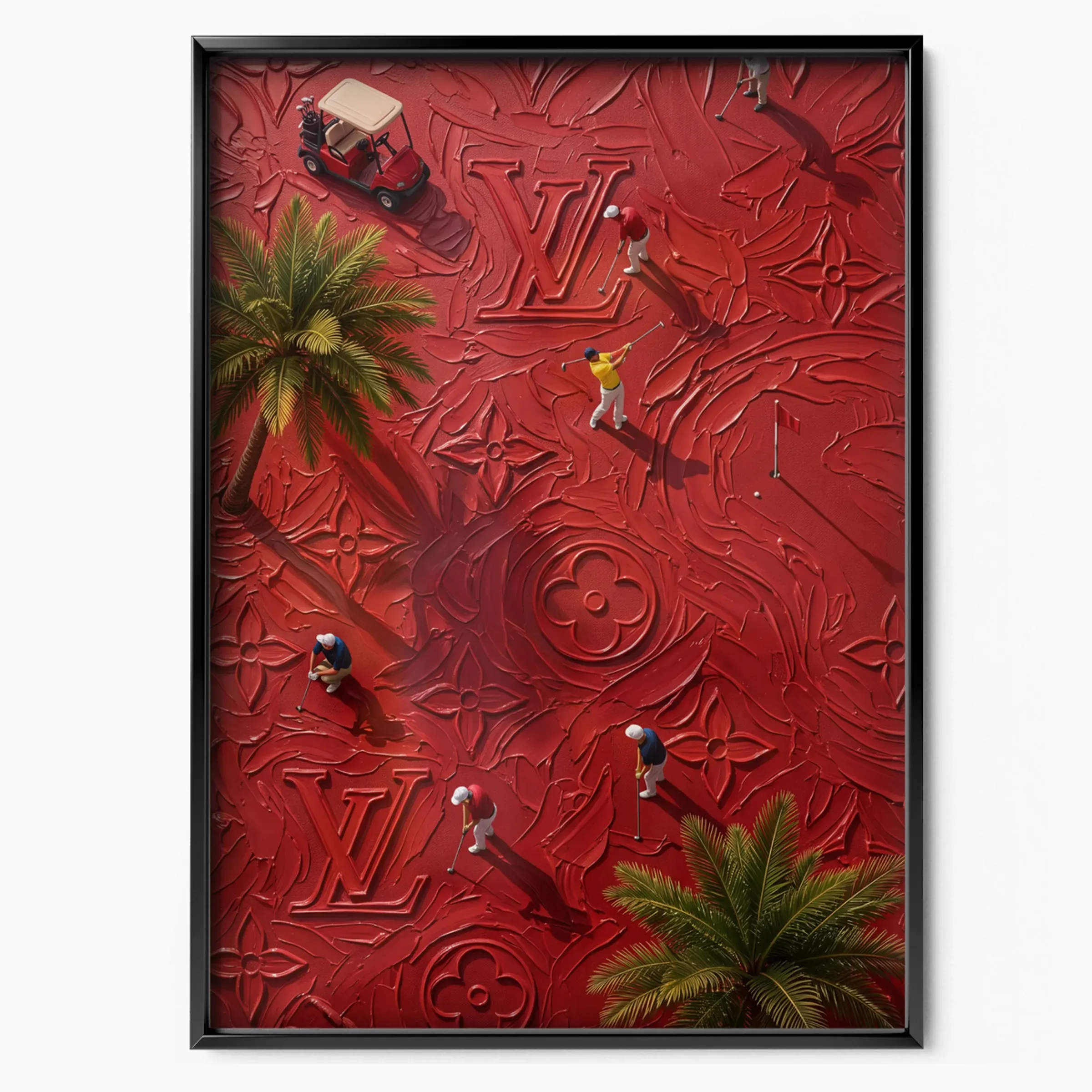 Louis Vuitton Red Monogram Golf poster