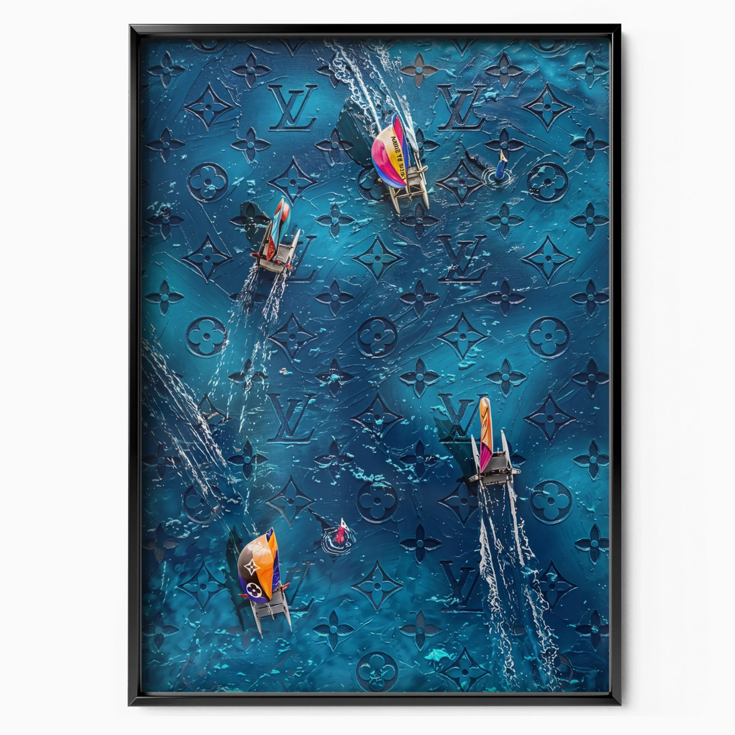 Louis Vuitton Blue Monogram Sailing poster