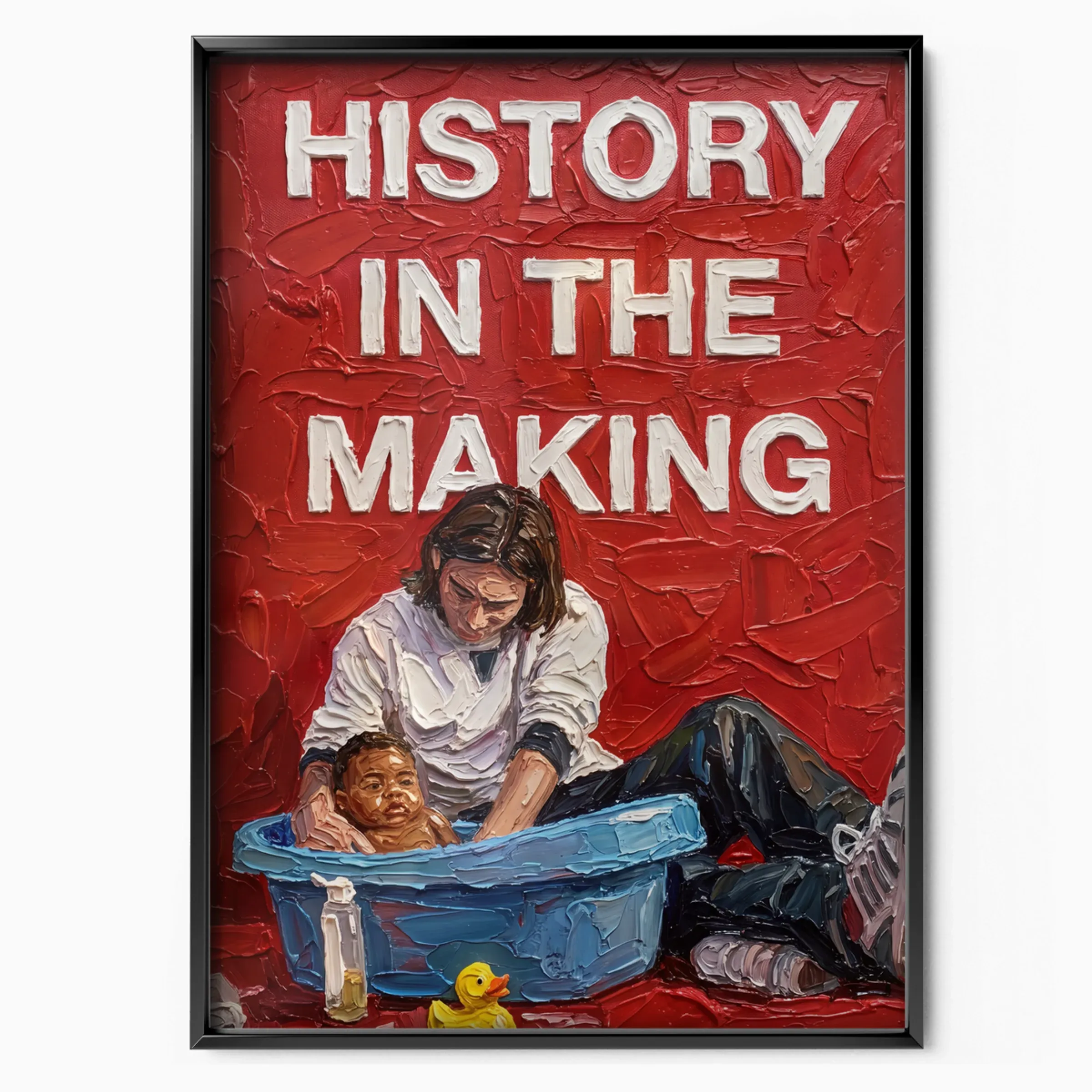 Lamine Yamal Poster - History in the Making with Messi poster, museum grade matte print